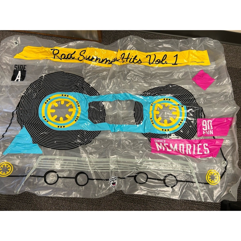 BigMouth Inc Retro Cassette Tape Pool Float Rad Summer Hits Mixtape Raft 69x42